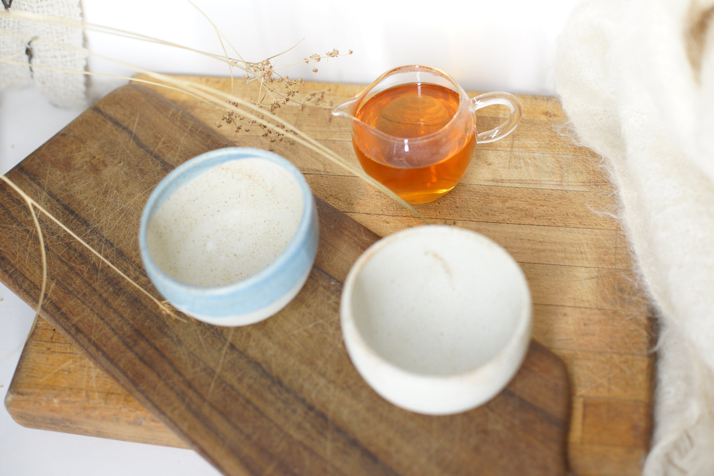 Tea Bowl - blue & white